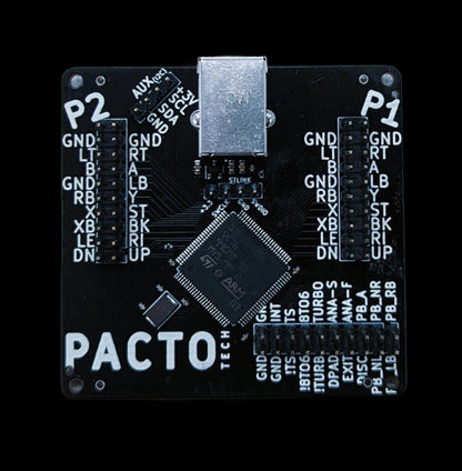 Pacto Tech 2000H- 2 Player Control Interface for Arcade Cabinets (Supports Xinput Protocol)