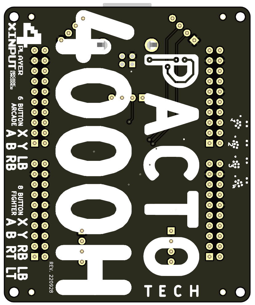 Pacto Tech 4000H - 4 Player Control Interface for Arcade Cabinets (supports Xinput Protocol)