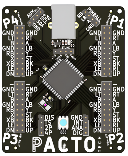 Pacto Tech 4000H - 4 Player Control Interface for Arcade Cabinets (supports Xinput Protocol)