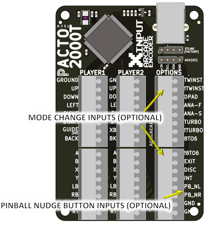 Pacto Tech 2000T- 2 Player Control Interface for Arcade Cabinets (Supports Xinput Protocol)